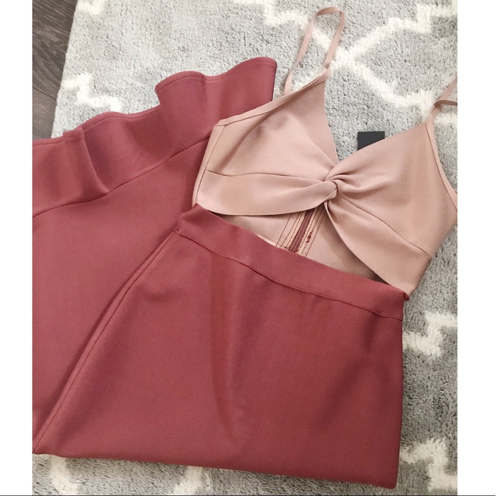 Mauve bandage dress